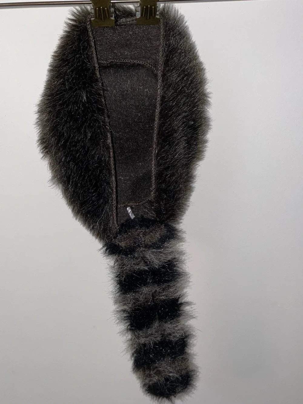 Kids Coonskin Cap Faux Fur Raccoon Hat Davy Crockett